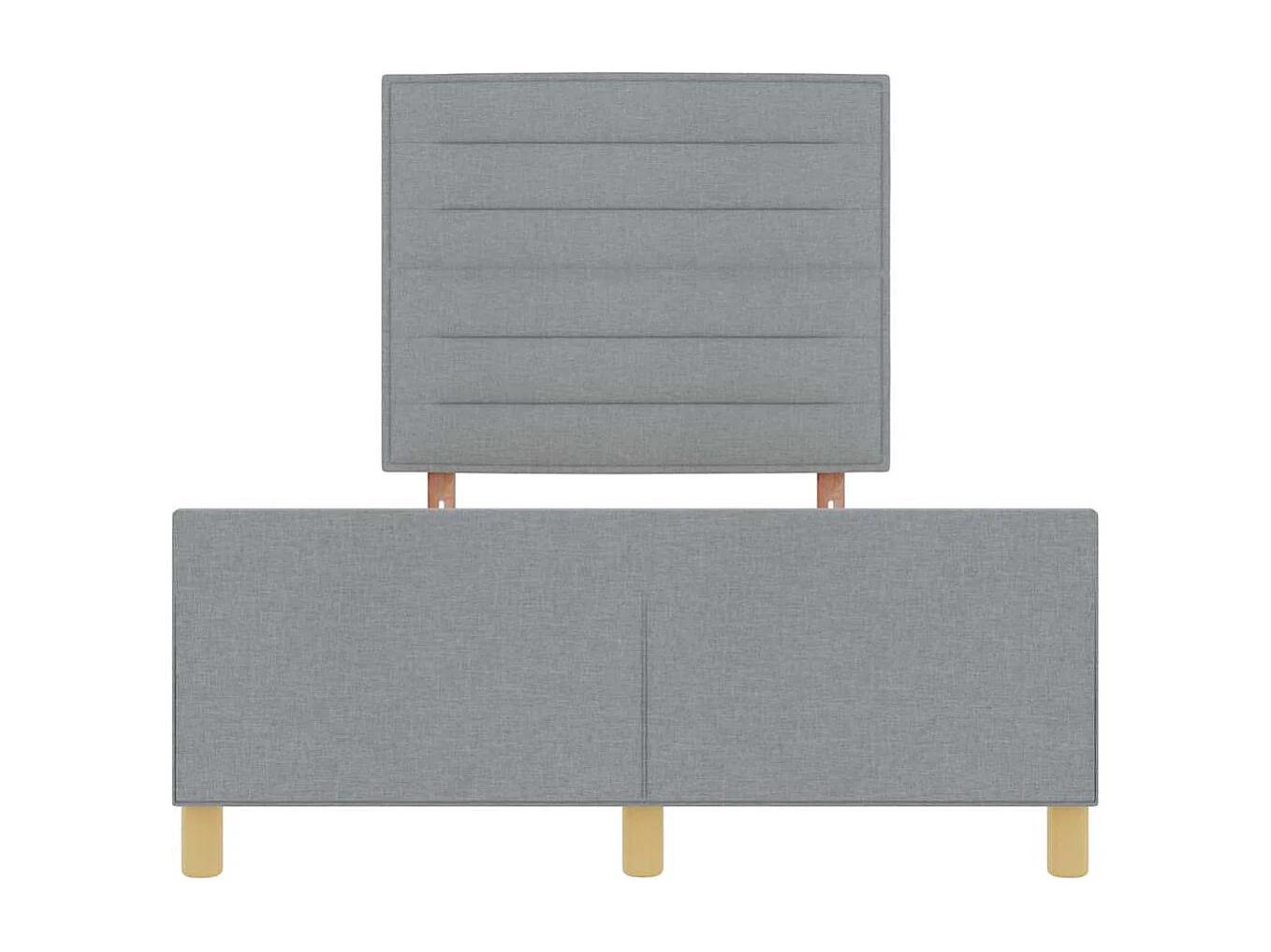 Estrutura da Cama Cinzento-claro 140 x 200 cm tecido