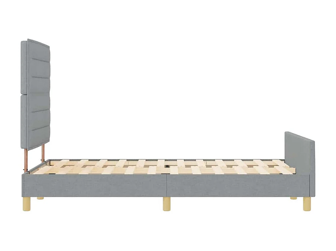 Estrutura da Cama Cinzento-claro 140 x 200 cm tecido
