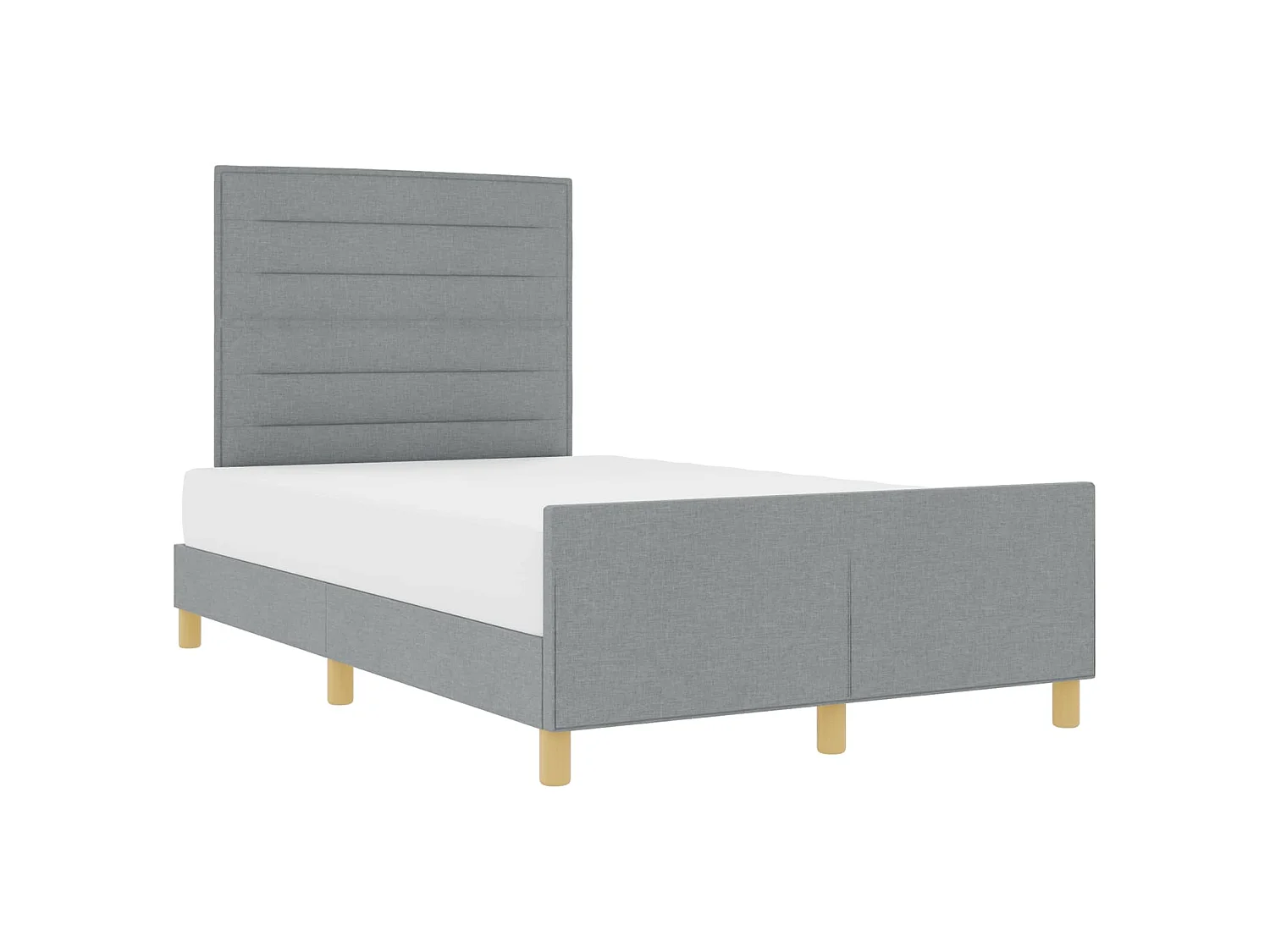 Struttura del letto Grigio chiaro 140 x 200 cm Tessuto