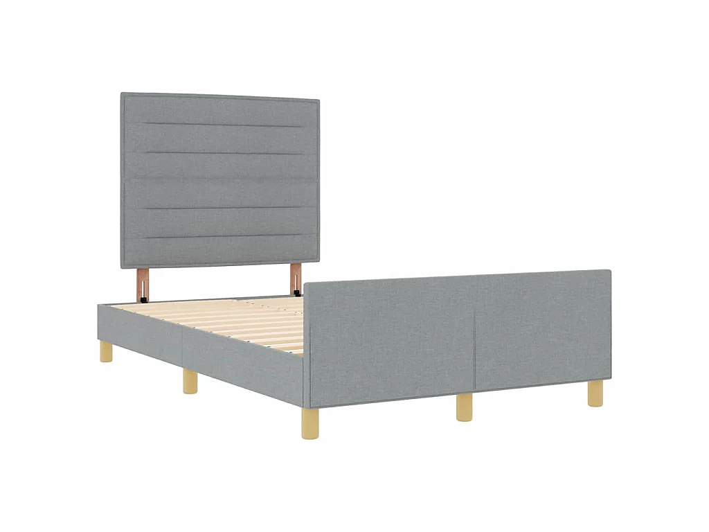 Struttura del letto Grigio chiaro 140 x 200 cm Tessuto