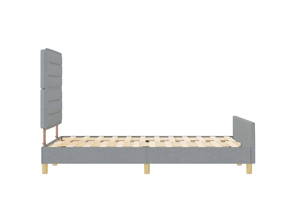 Struttura del letto Grigio chiaro 140 x 200 cm Tessuto