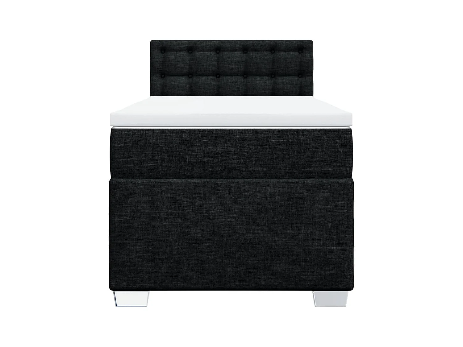 Sommier à lattes de lit avec matelas Noir 90x200 cm Tissu