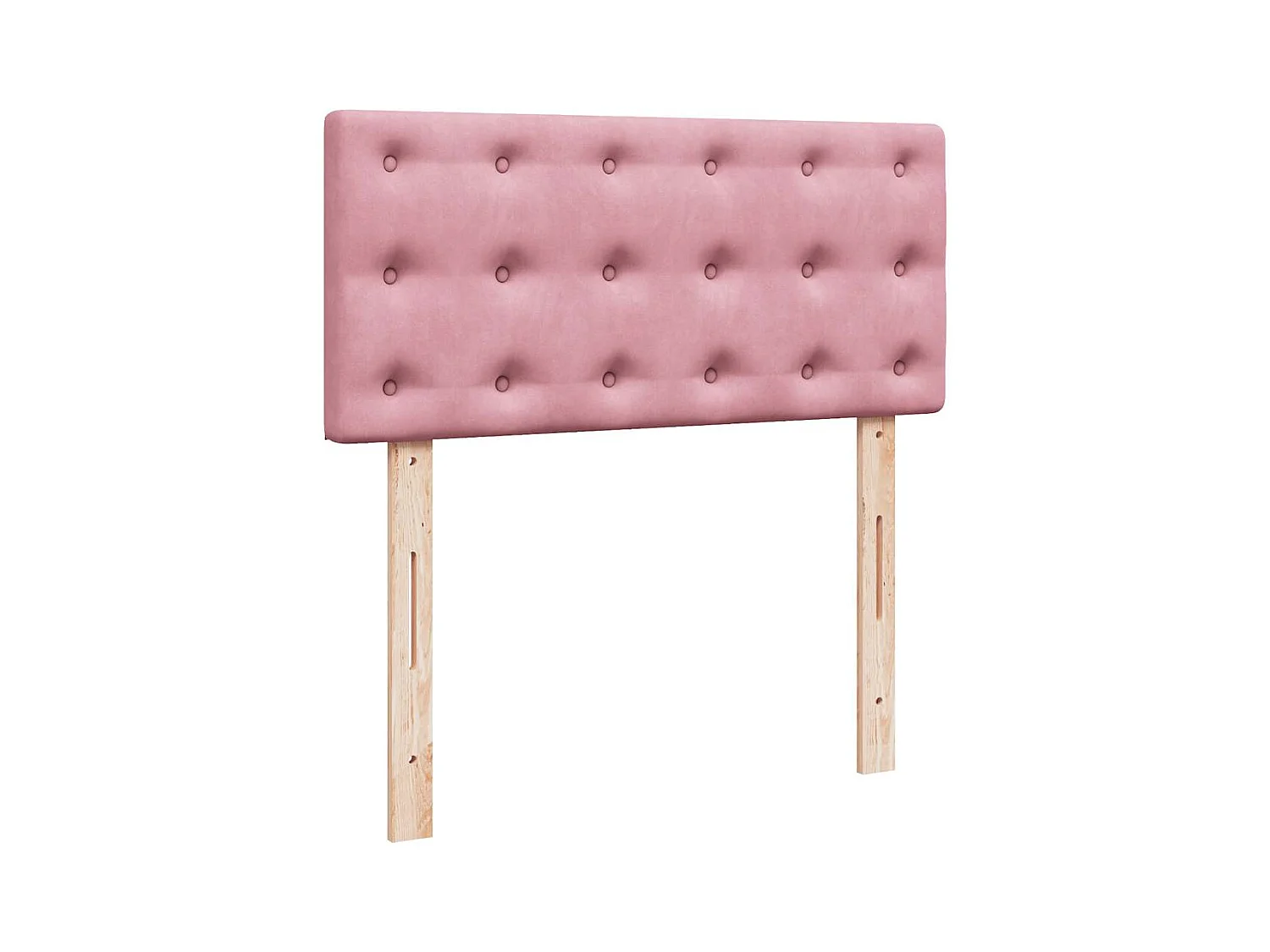 Cadre de lit ottoman avec matelas rose 90x200 cm velours