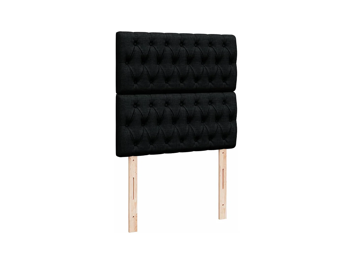 Sommier à lattes de lit avec matelas Noir 90x200 cm Tissu