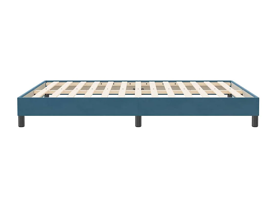 Boxspringbett ohne Matratze Dunkelblau 140x210 cm Samt