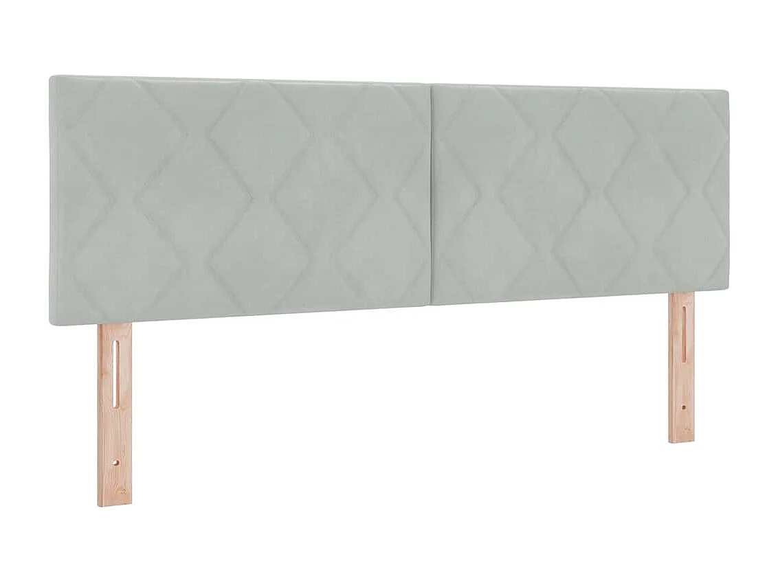 Boxspringbett mit Matratze Hellgrau 160 x 200 cm Stoff