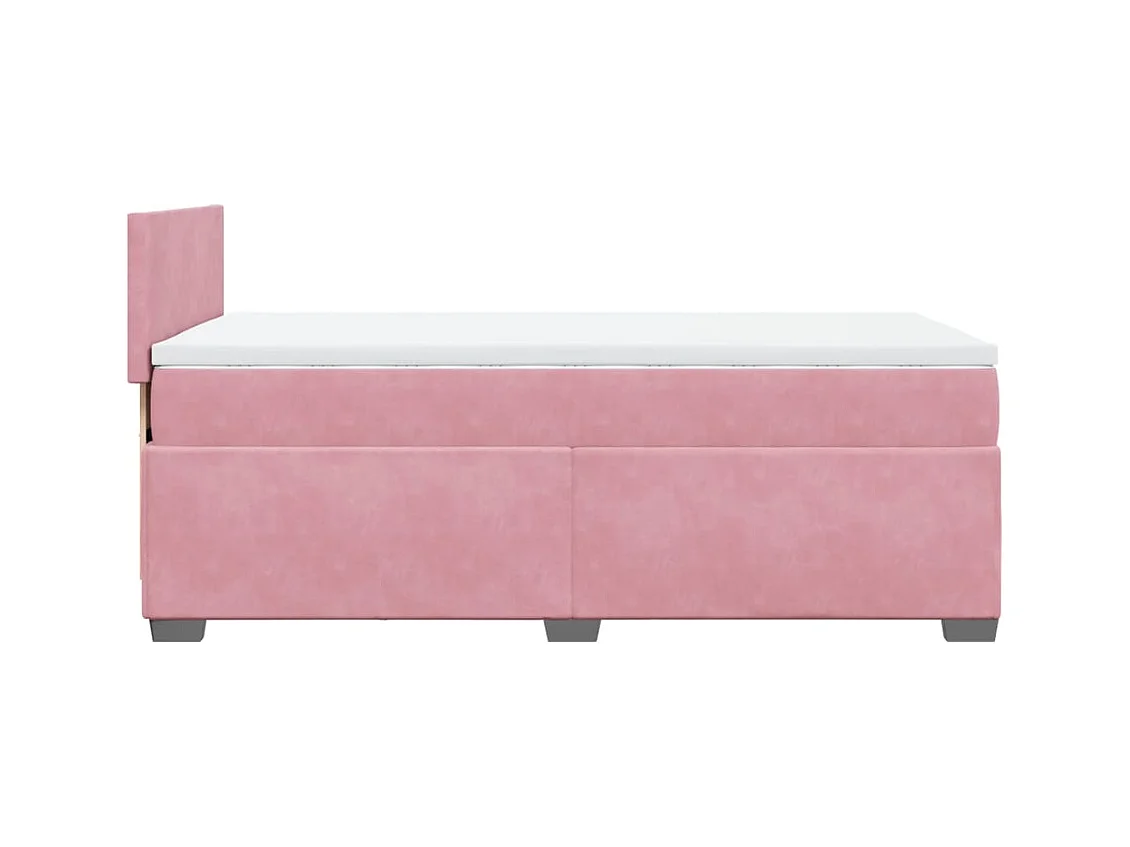 Sommier à lattes de lit avec matelas Rose 90x200 cm Velours