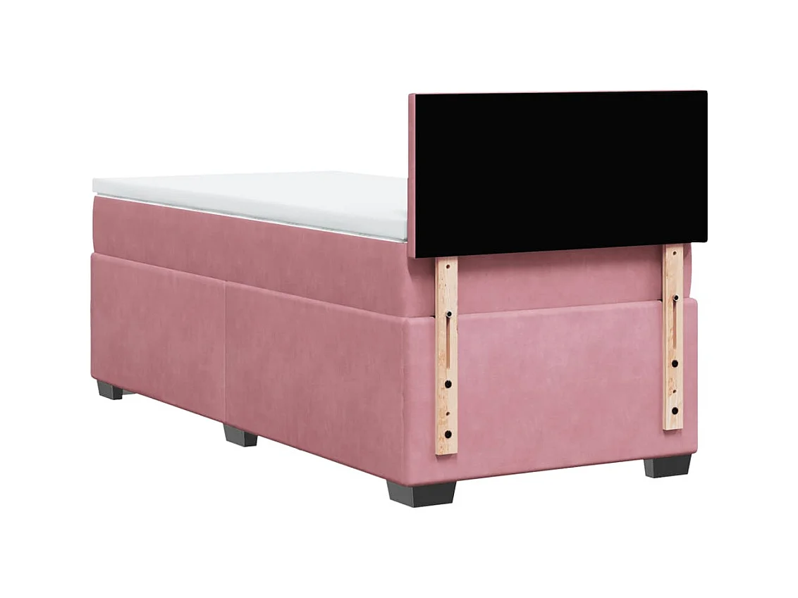 Sommier à lattes de lit avec matelas Rose 90x200 cm Velours