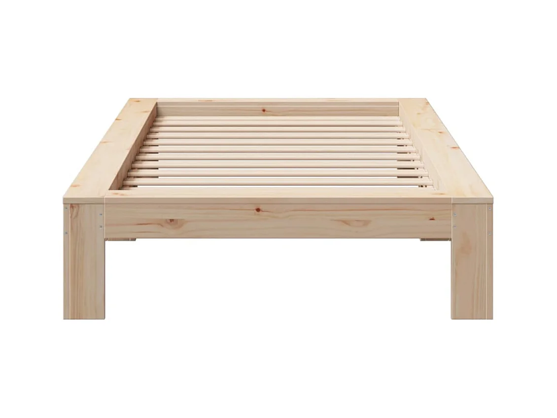 Cadre de lit sans matelas 90x200 cm bois de pin massif