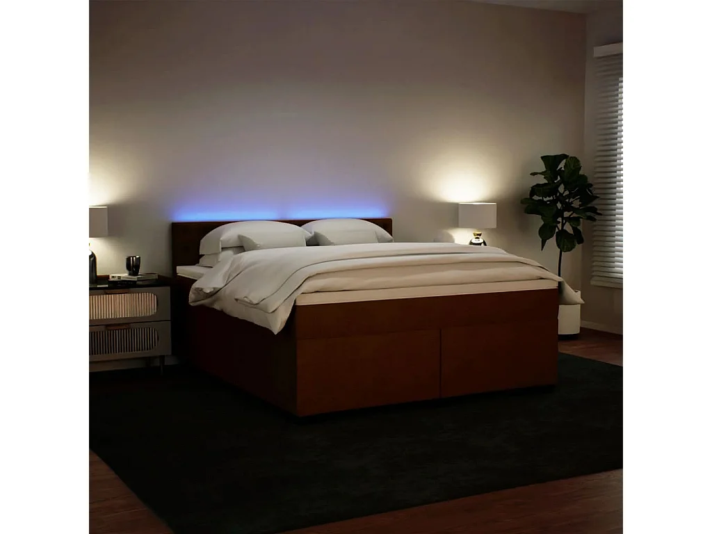 Boxspring met matras fluweel roze 180x200 cm