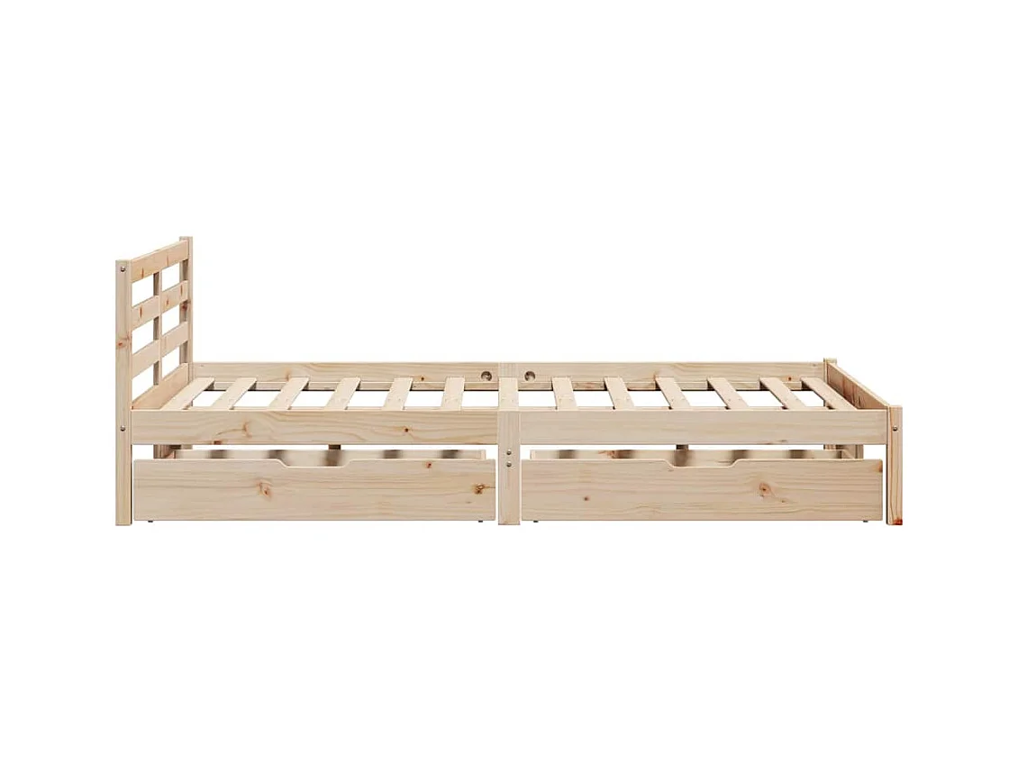 Cadre de lit sans matelas 140x200 cm bois massif de pin
