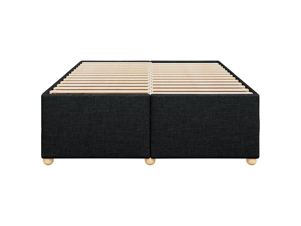 Cadre de lit sans matelas noir 140x200 cm tissu