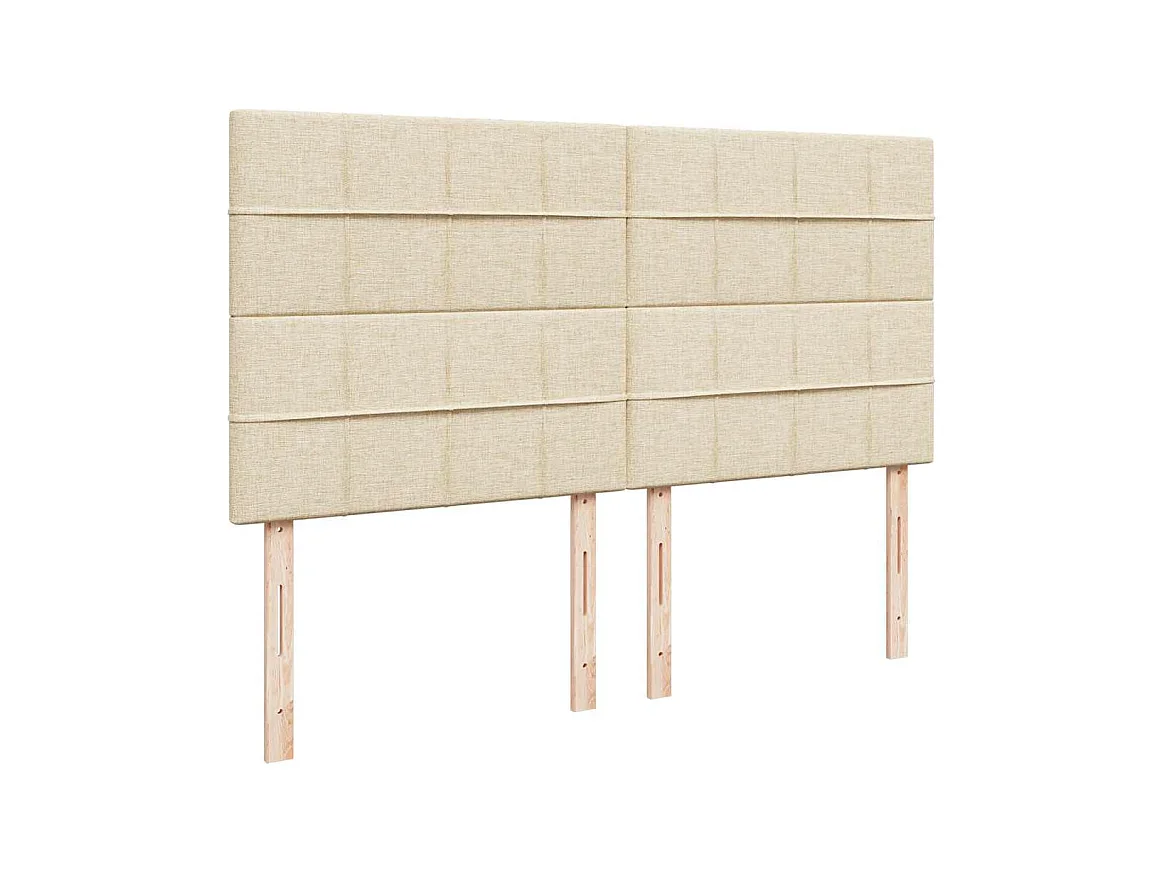 Ottoman-Bett mit Matratze Creme 160x200 cm Stoff