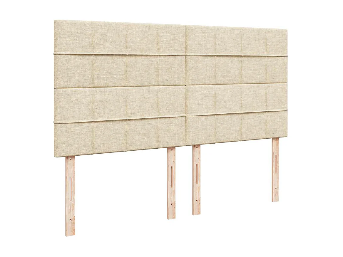 Cadre de lit ottoman avec matelas crème 160x200 cm tissu