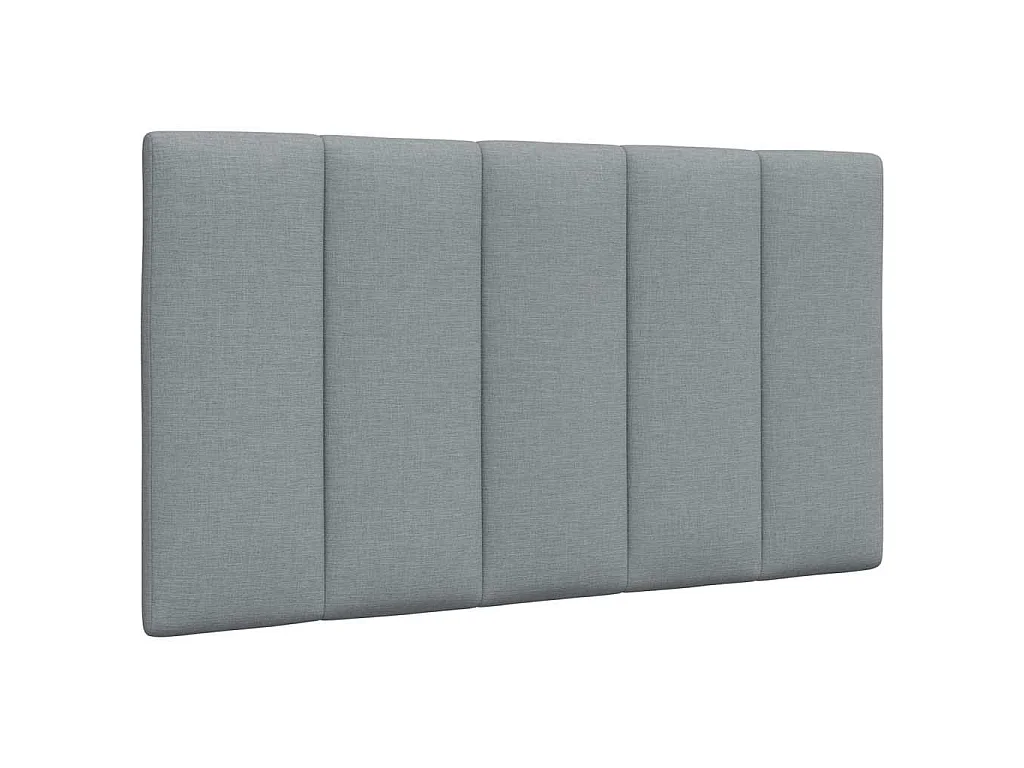 Bed met matras "Hanko" stof lichtgrijs 90x200 cm