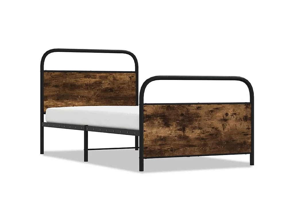 Giroletto senza Materasso Rovere Fumo 100x200 cm in Truciolato