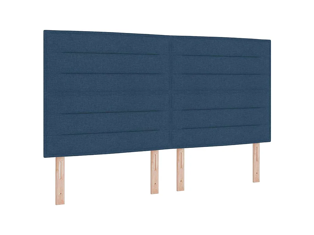 Boxspringbed met hoofdeinde Blauw 180 x 200 cm Stof