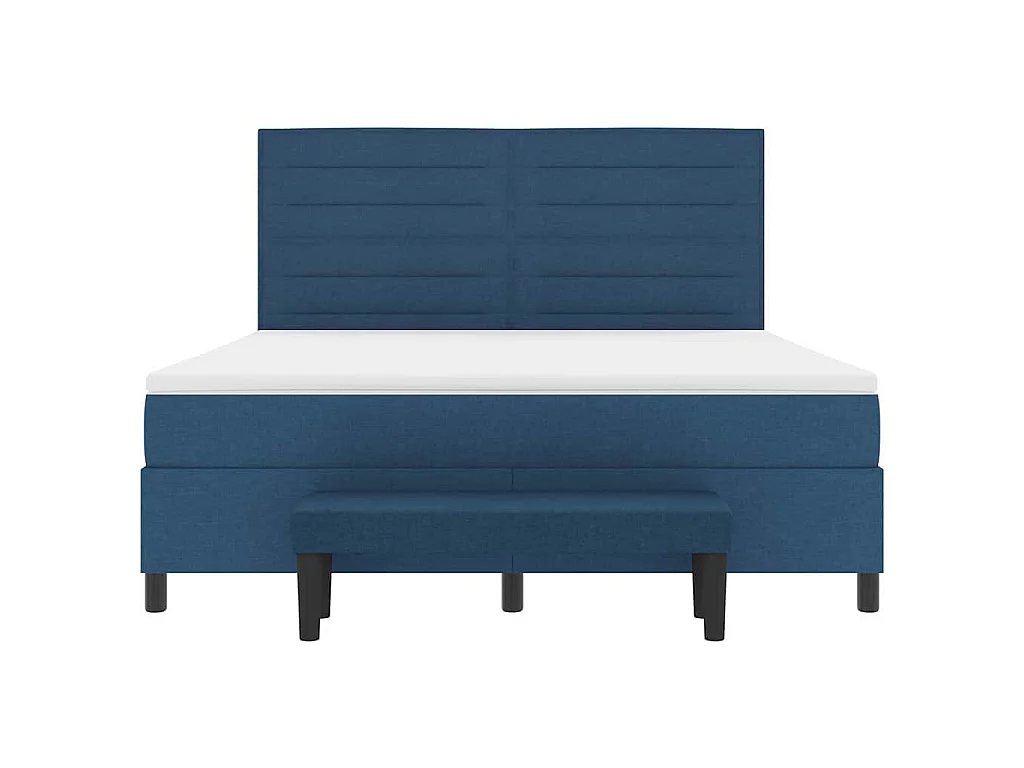 Boxspringbed met hoofdeinde Blauw 180 x 200 cm Stof
