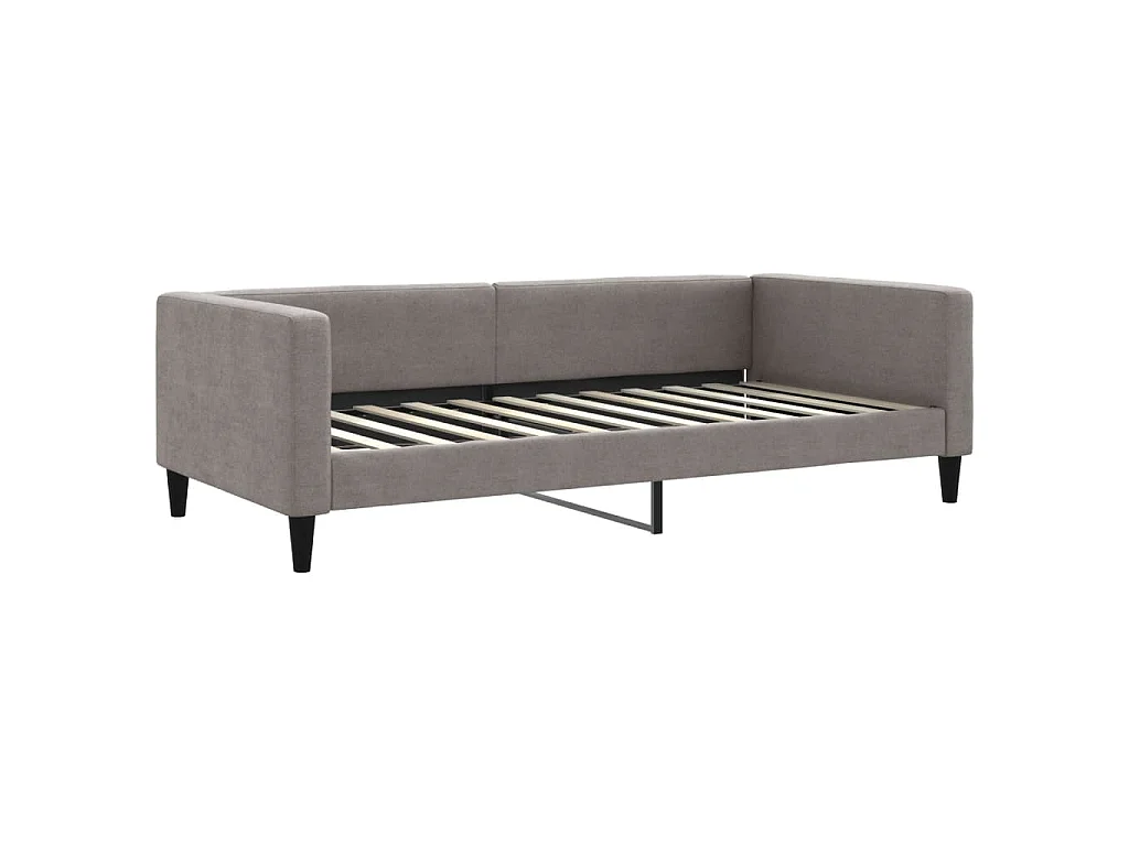 Sofá-cama + gavetão/colchões 100x200cm tecido cinza-acastanhado