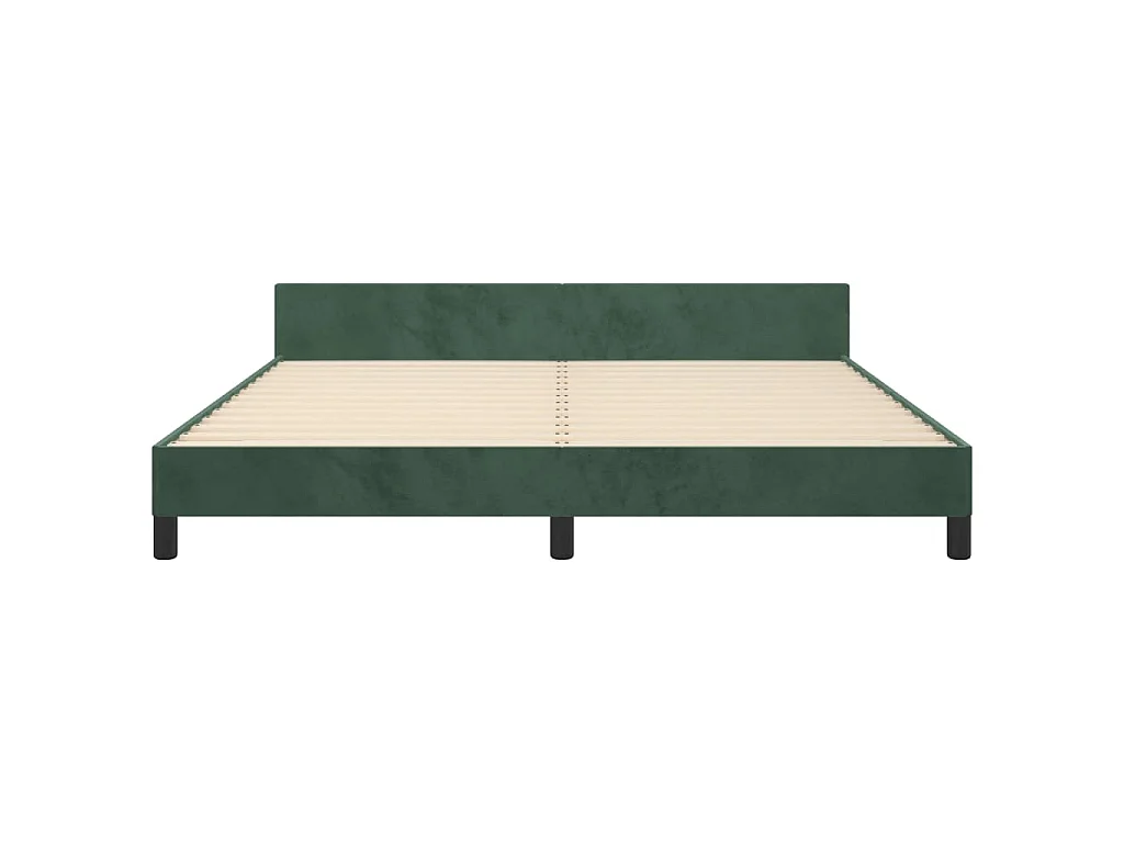 Bedframe zonder matras 160x200 cm fluweel donkergroen
