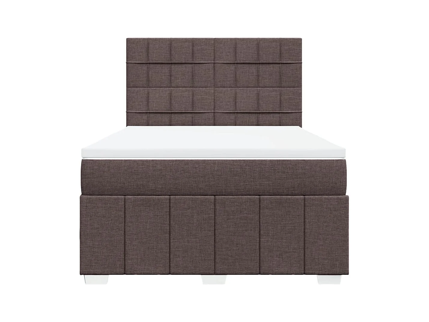 Boxspringbett mit Matratze Dunkelbraun 160x200 cm Stoff