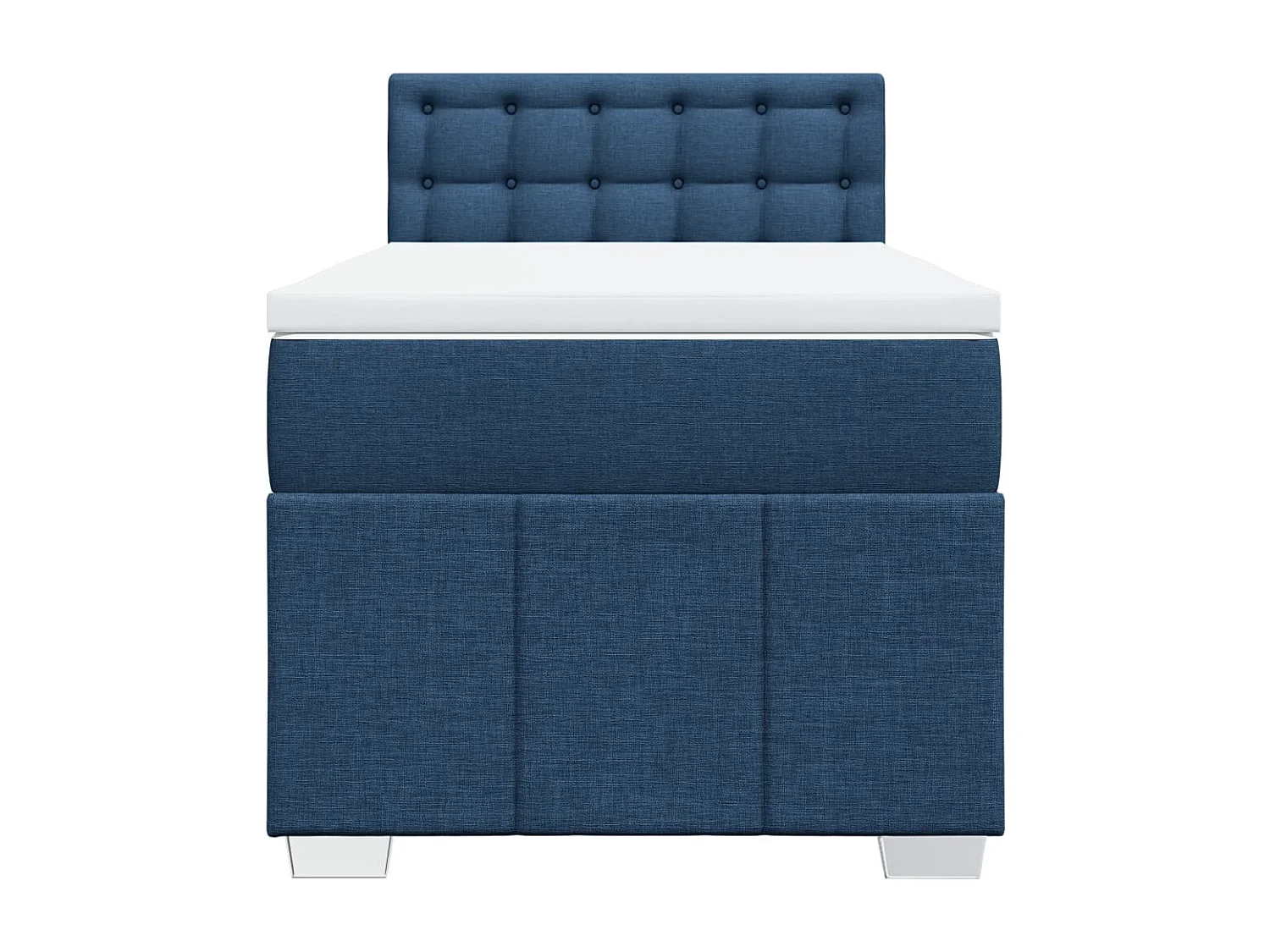 Boxspring met matras stof blauw 100x200 cm