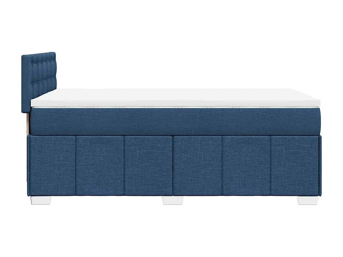 Boxspring met matras stof blauw 100x200 cm