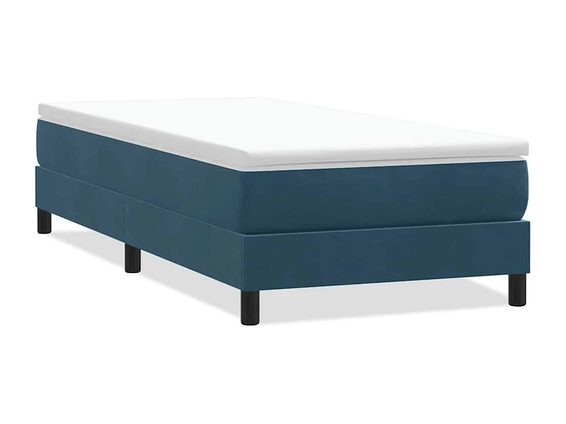 Sommier à lattes de lit sans matelas bleu foncé 90x220 cm