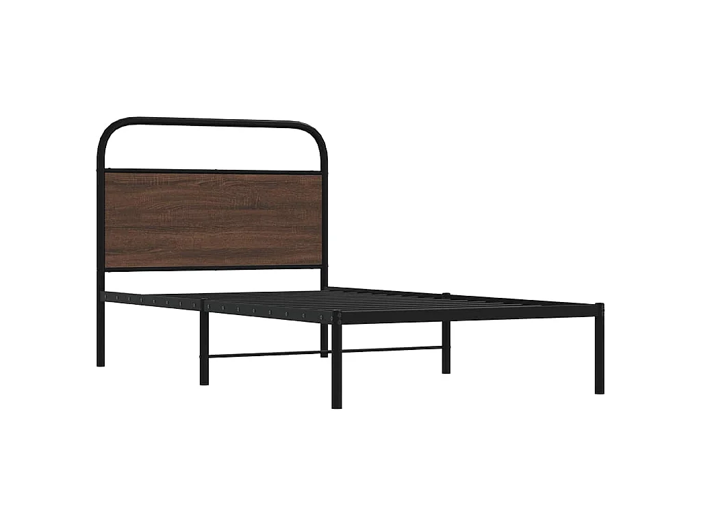 Giroletto senza Materasso Rovere Marrone 90x190cm in Truciolato