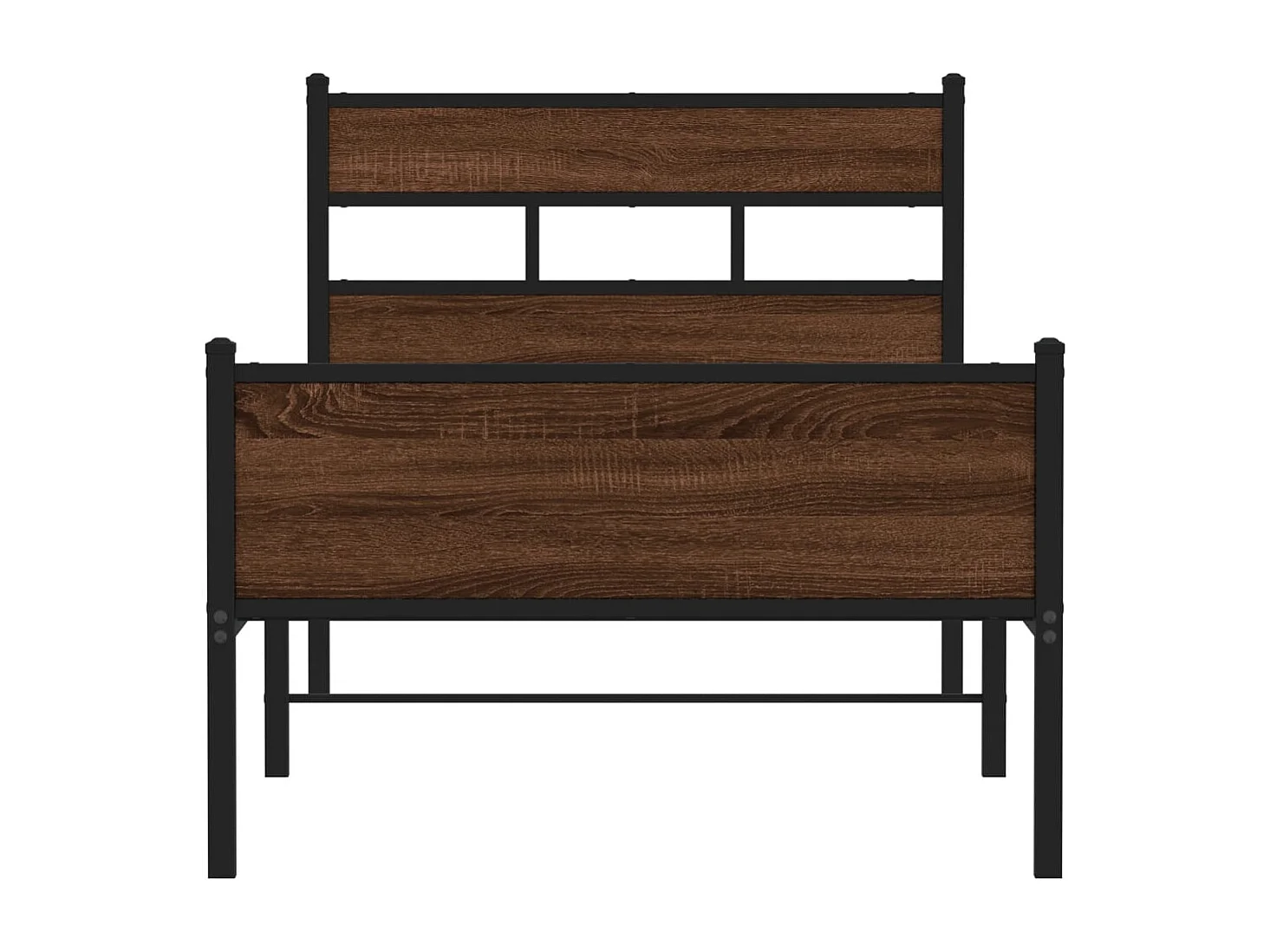 Bedframe zonder matras bewerkt hout bruin eikenkleur 90x190 cm