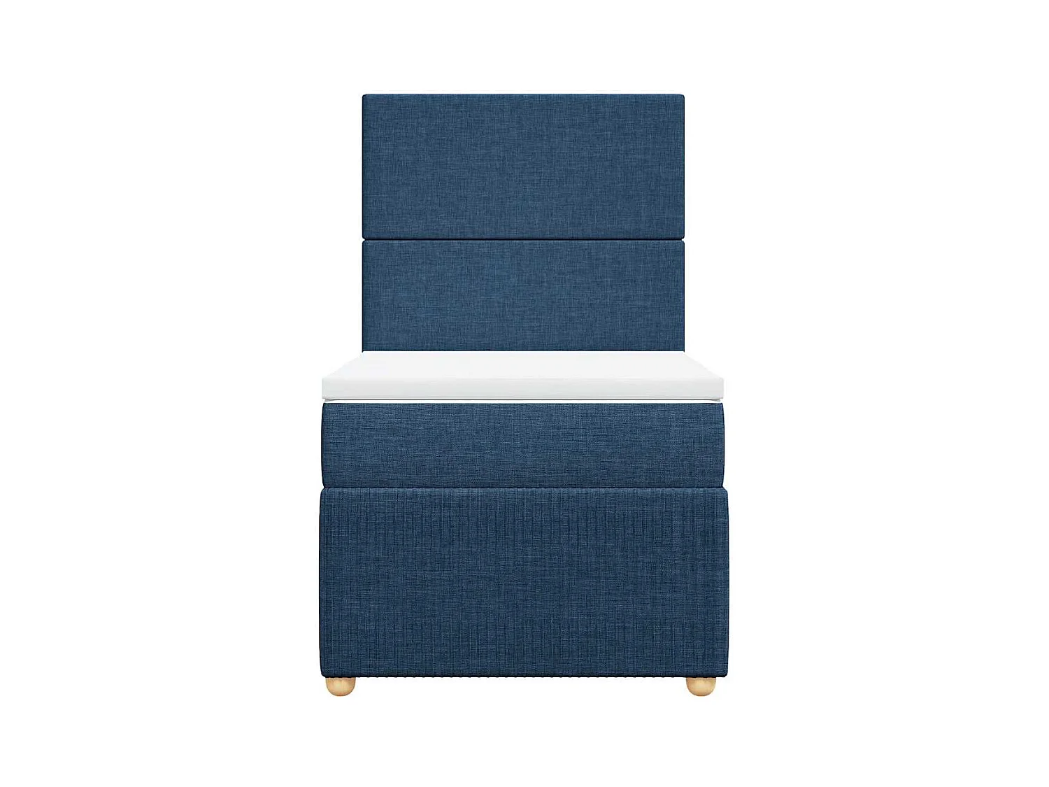 Cama com molas/colchão 90x190 cm tecido azul