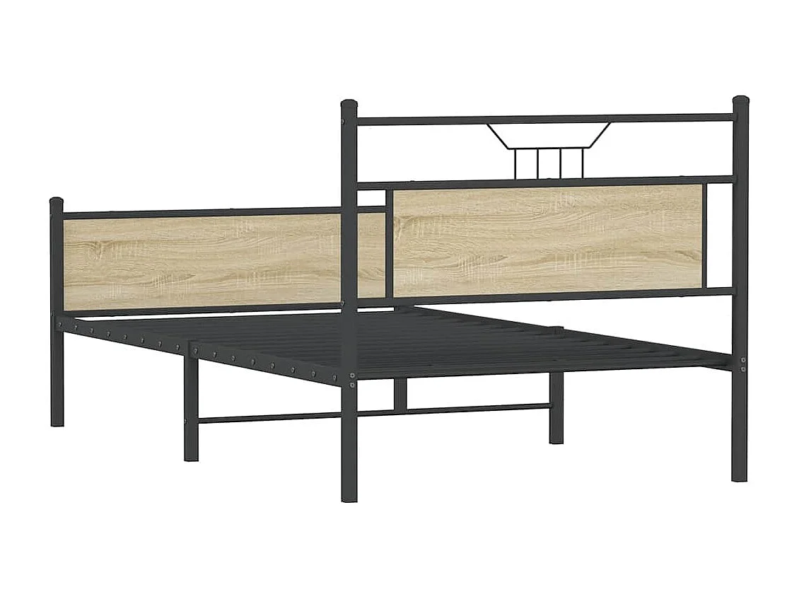 Bettgestell ohne Matratze Sonoma-Eiche 100x200 cm Holzwerkstoff