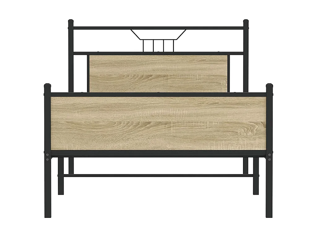 Bettgestell ohne Matratze Sonoma-Eiche 100x200 cm Holzwerkstoff