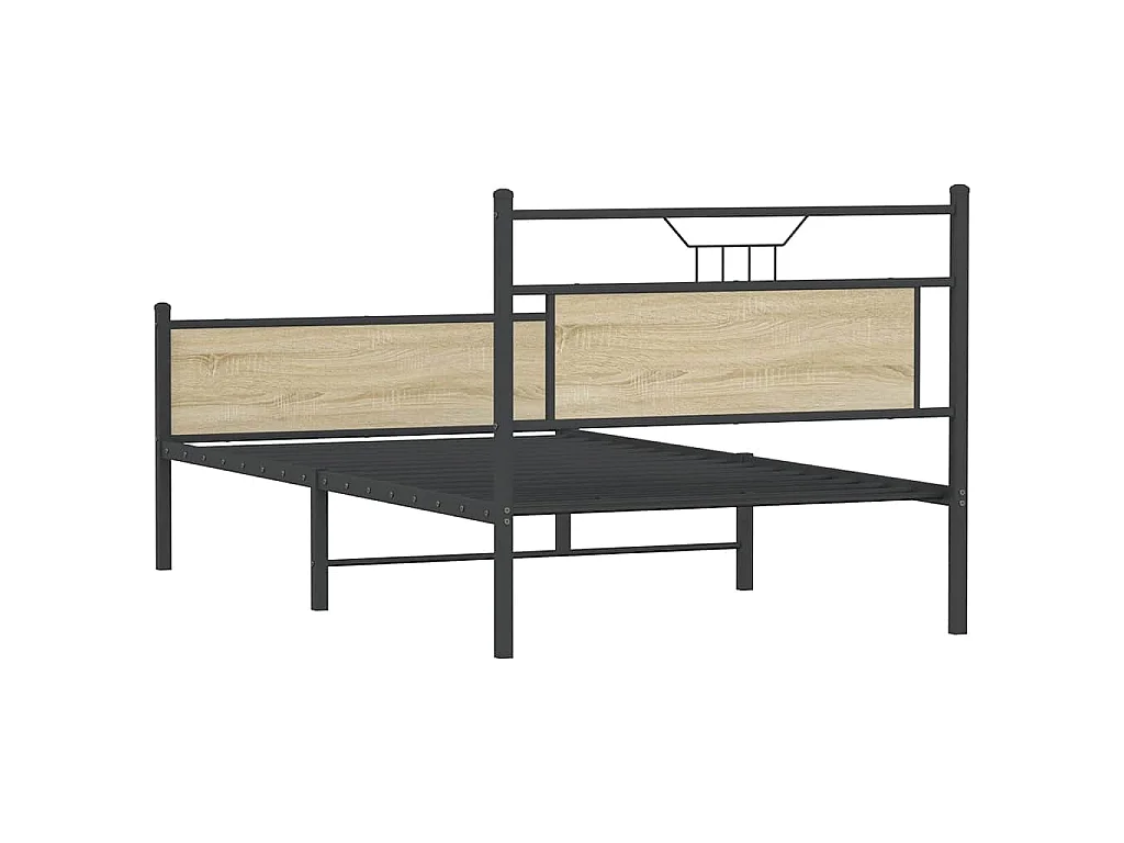 Bettgestell ohne Matratze Sonoma-Eiche 100x200 cm Holzwerkstoff
