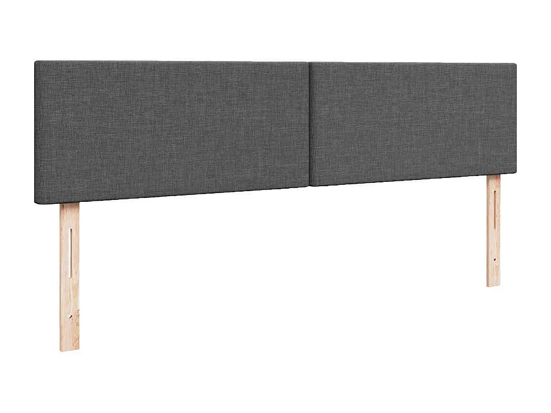 Cadre de lit ottoman avec matelas gris foncé 160x200cm tissu