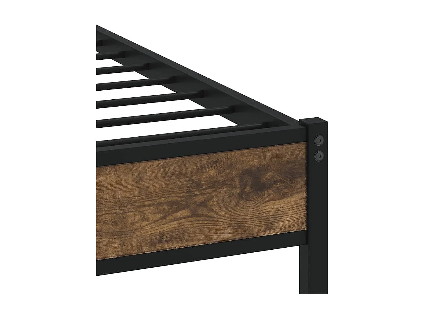 Estructura cama con cabecero sin colchón roble Sonoma 100x190cm