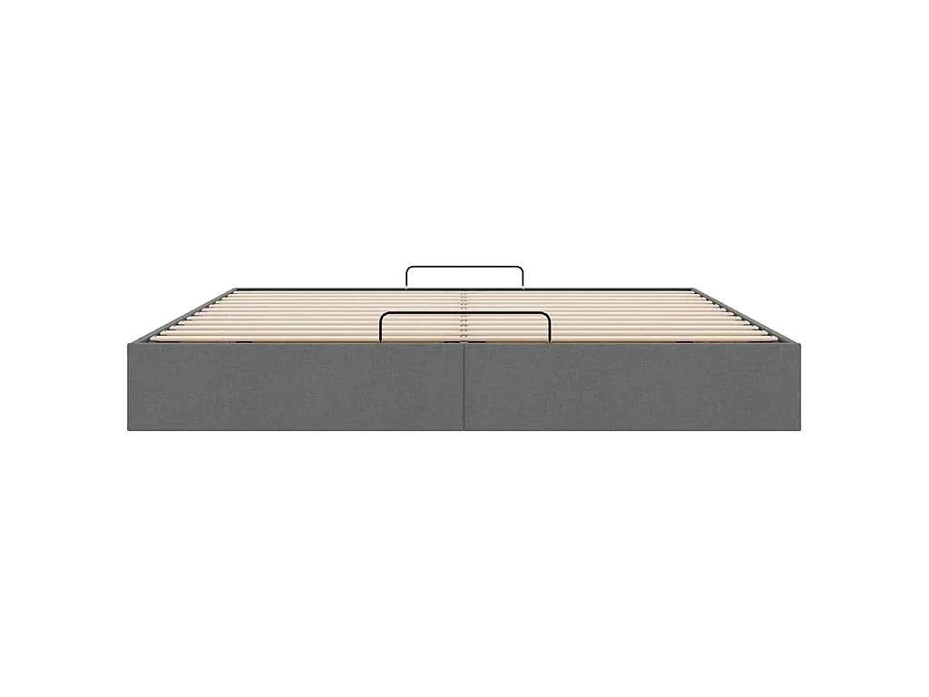 Ottoman-Bett ohne Matratze Dunkelgrau 180x200 cm Stoff