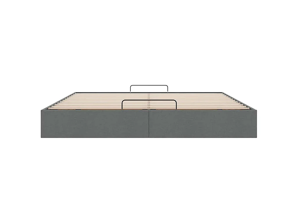 Ottoman-Bett ohne Matratze Dunkelgrau 180x200 cm Stoff