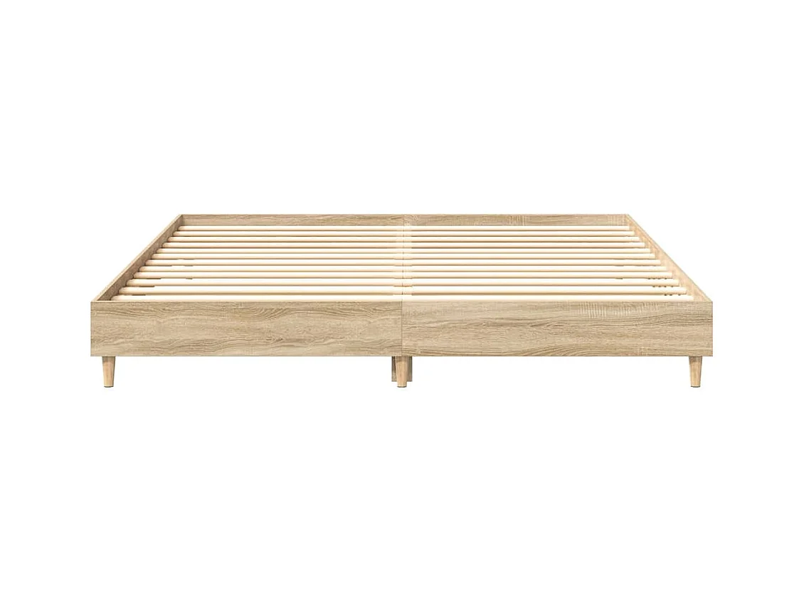 Cadre de lit sans matelas chêne sonoma 160x200 cm