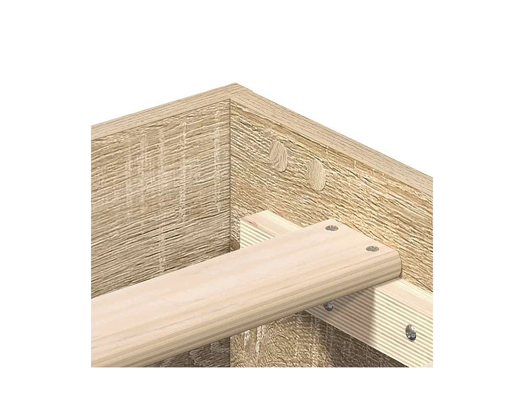 Cadre de lit sans matelas chêne sonoma 160x200 cm