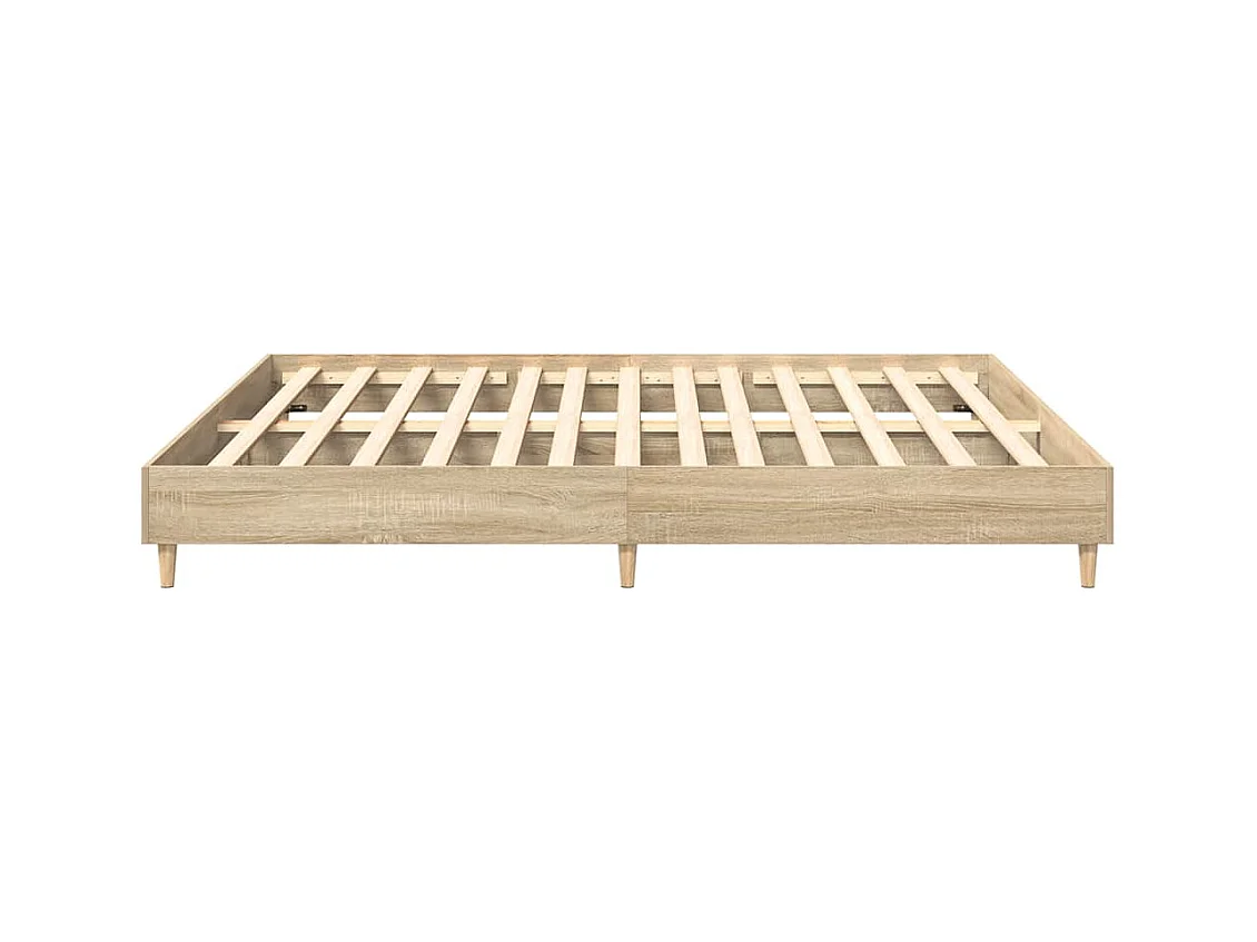 Cadre de lit sans matelas chêne sonoma 160x200 cm