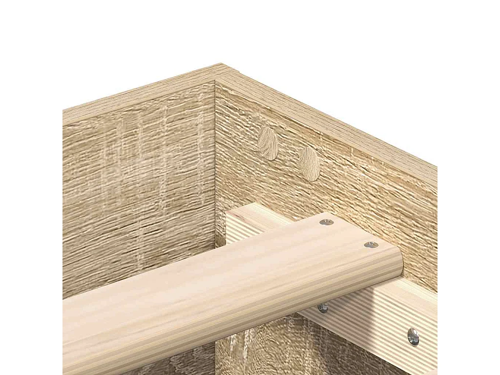 Cadre de lit sans matelas chêne sonoma 160x200 cm