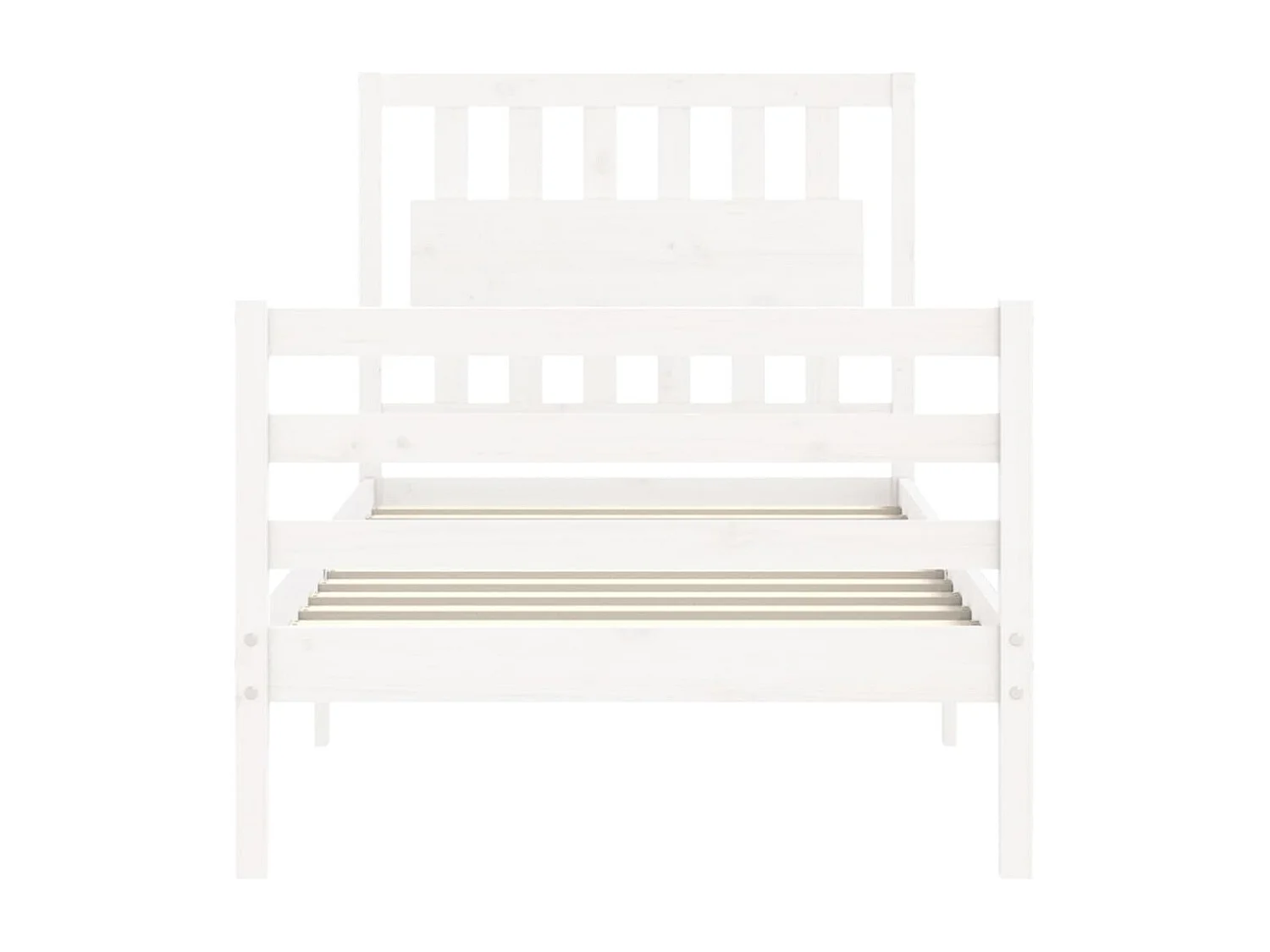 Estrutura de cama com cabeceira 90x200 cm madeira maciça