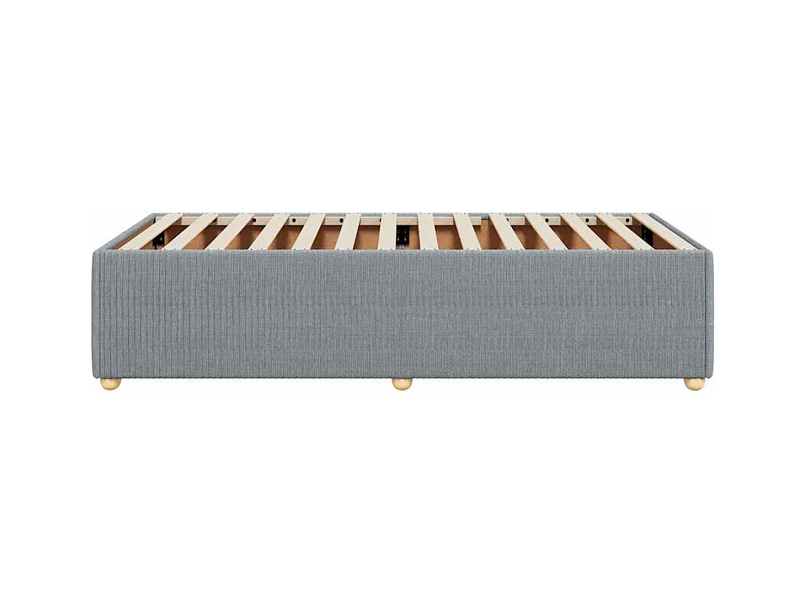 Bettgestell ohne Matratze Hellgrau 90x200 cm Stoff