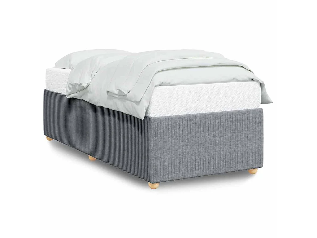 Bedframe zonder matras 90x200 cm stof lichtgrijs
