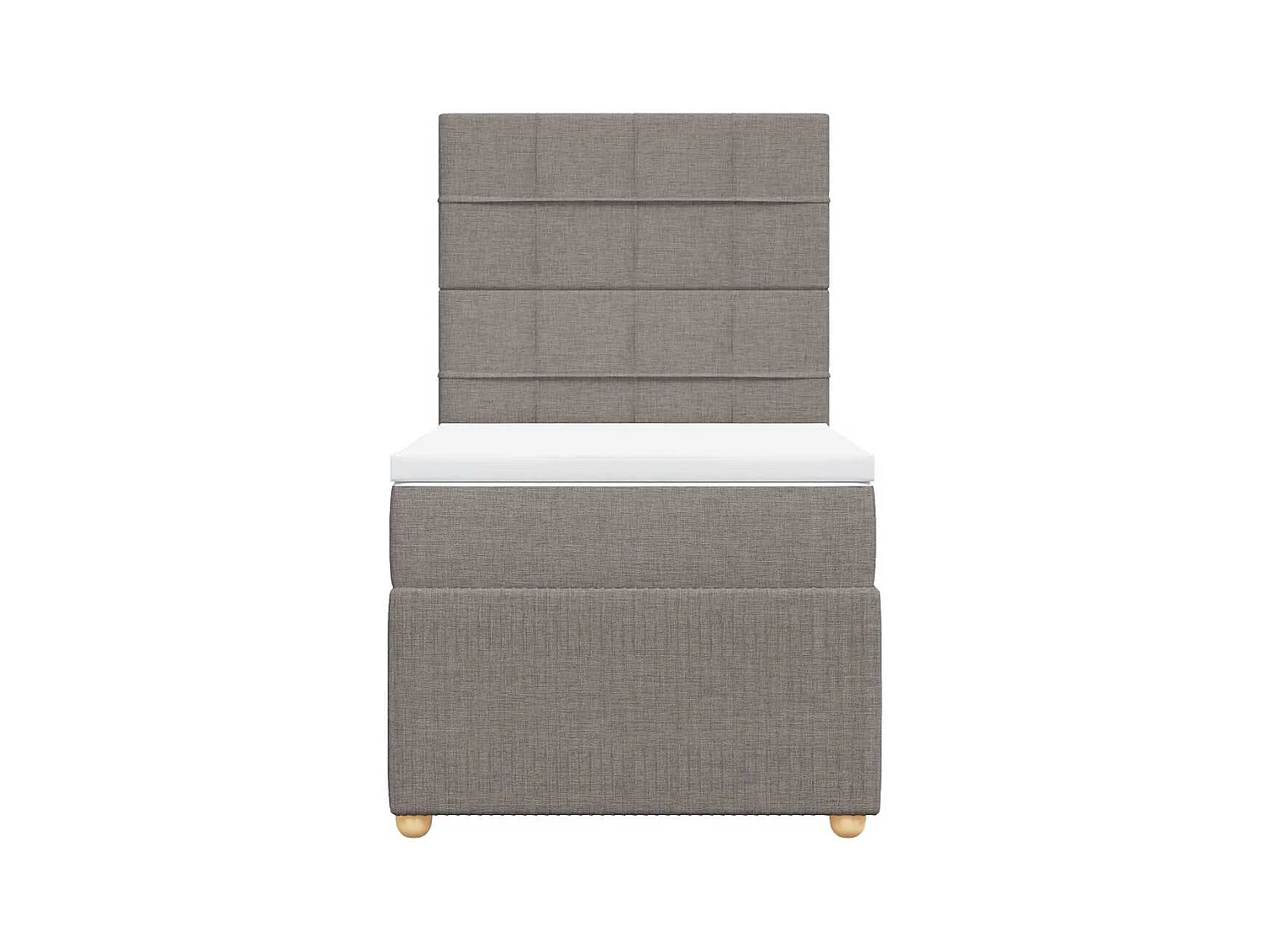Boxspringbett mit Matratze Taupe 90x190 cm Stoff