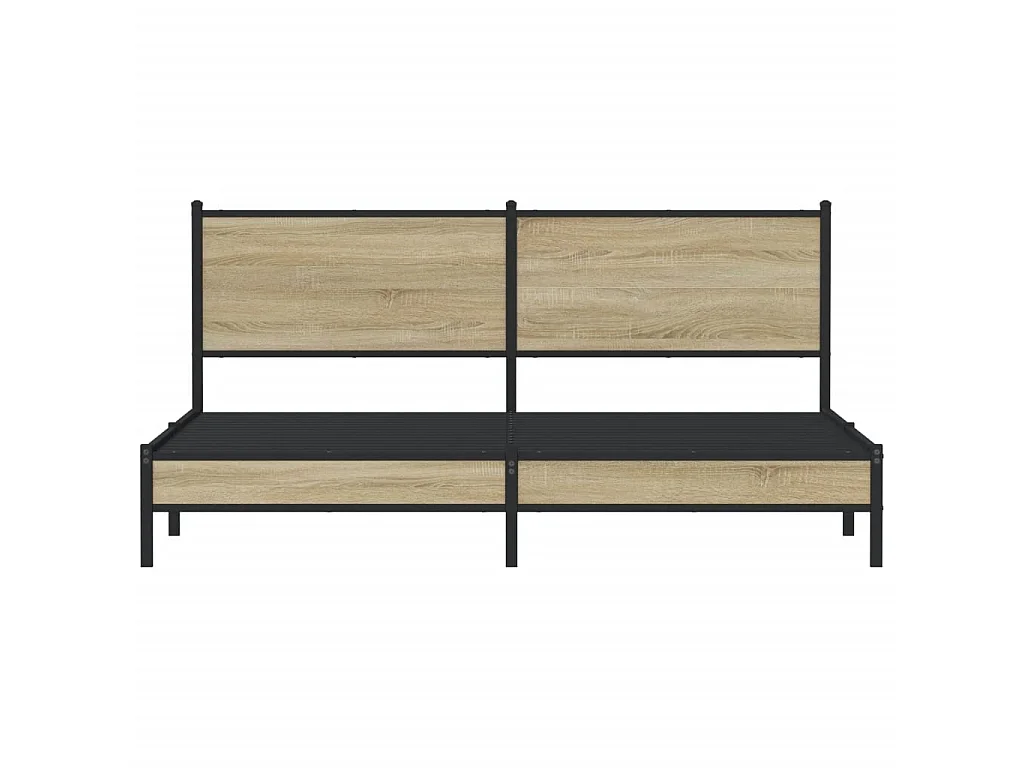 Giroletto senza Materaso in Metallo Rovere Sonoma 160x200 cm