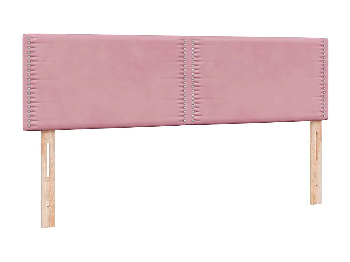 Cama com molas/colchão 160x220 cm veludo rosa