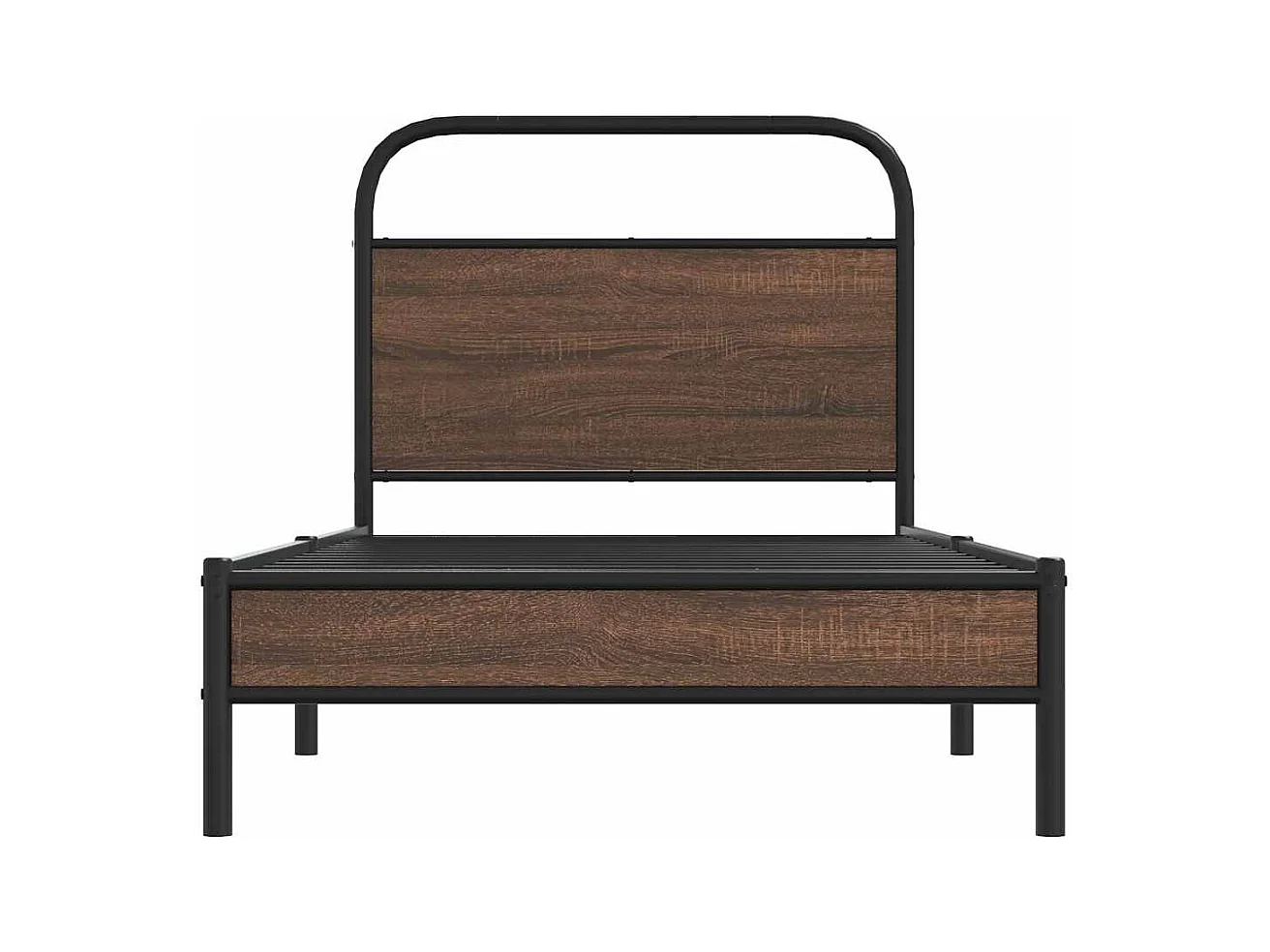 Bettgestell ohne Matratze 90x190 cm Braun Eichen-Optik