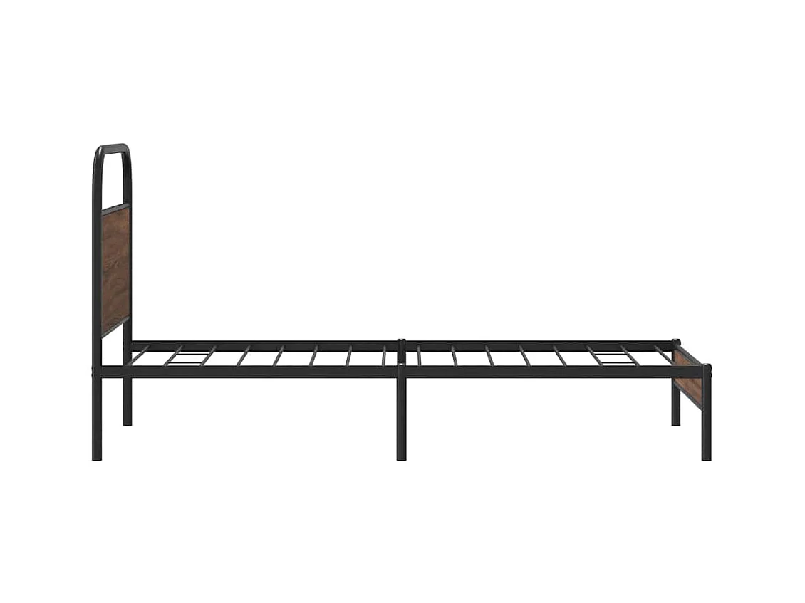 Bettgestell ohne Matratze 90x190 cm Braun Eichen-Optik